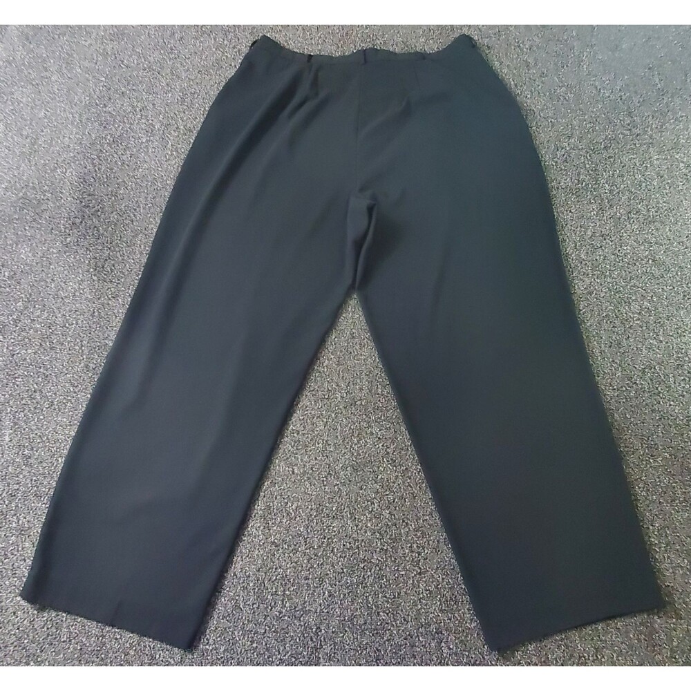 Venezia (Lane Bryant) Dress Pants Women's 22 Black High Rise Straight Pleated - Picture 9 of 11